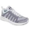 Apl Athletic Propulsion Labs Techloom Pro Knit Running Shoe In White/ Navy