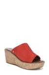 Sam Edelman Ranger Platform Sandal In Candy Red Suede