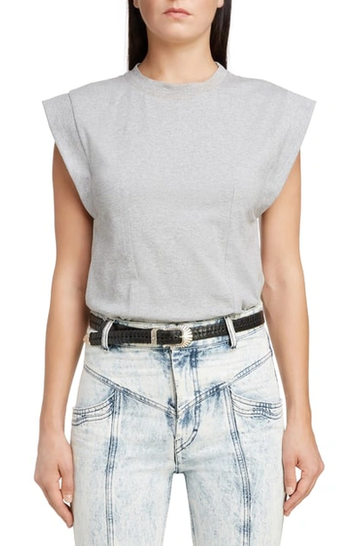 Isabel Marant Back Cutout Muscle Tee In Grey