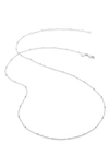 Monica Vinader 21-inch Fine Beaded Chain In Silver