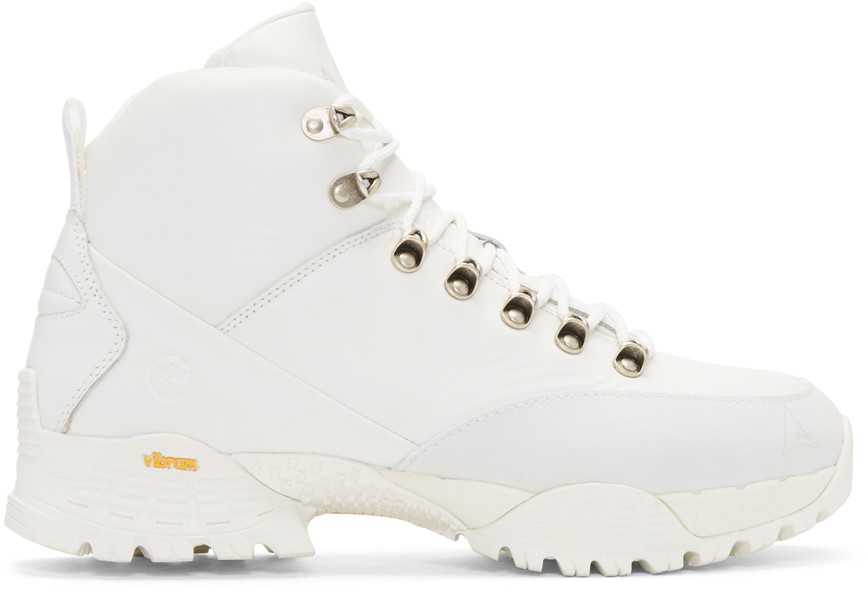 white hiking boots