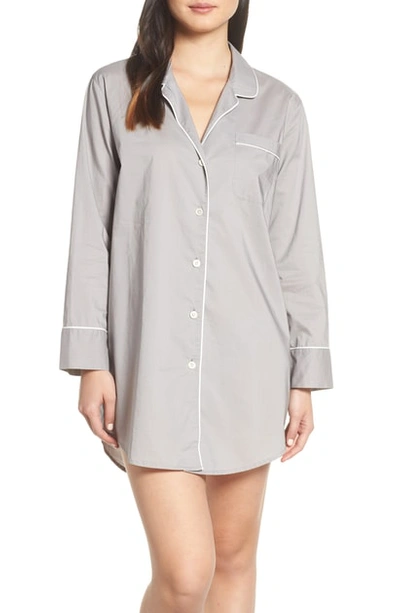 Jcrew End On End Sleep Shirt In Vintage Dove