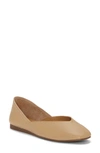 Lucky Brand Alba Skimmer In Nude Leather