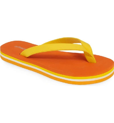 Jeffrey Campbell Surf Flip Flop In Orange Combo