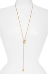 Madewell 'knotshine' Necklace In Vintage Gold