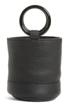 Simon Miller Bonsai 15 Calfskin Leather Bucket Bag - Black In Black Tonal