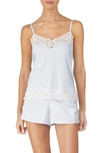 Ralph Lauren Lace Trim Short Pajamas In Blue