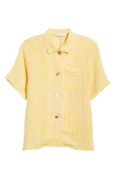 Rejina Pyo Mila Shirt In Check Yellow | ModeSens