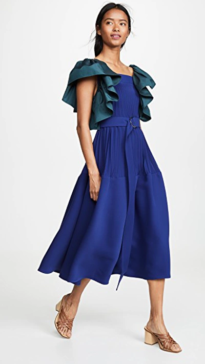 Adeam Pleated Parachute Dress In Montana