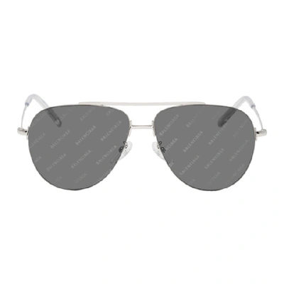 Balenciaga Women's Aviator Sunglasses, 59mm In White/gray