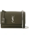 Saint Laurent Sunset Chain Shoulder Bag In Green