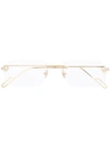 Cartier Rimless Glasses In Gold
