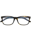 Saint Laurent Tortoiseshell Glasses In Brown