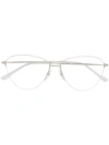 Balenciaga Metal Frame Glasses In Metallic