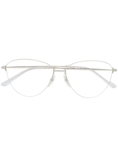 Balenciaga Metal Frame Glasses In Metallic