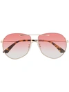 Mcq By Alexander Mcqueen Aviator Shaped Sunglasses In Brown