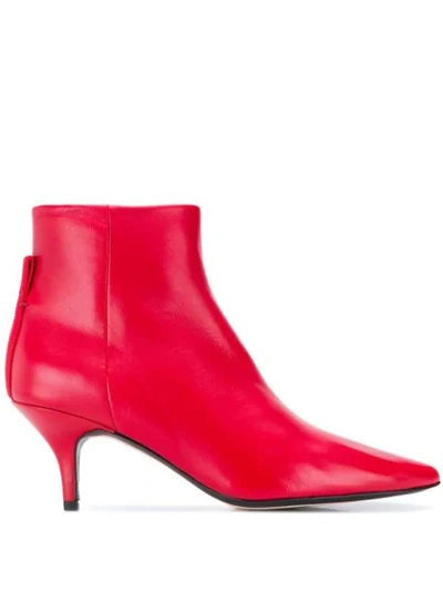Joseph The Sioux Pointed Boots In Red
