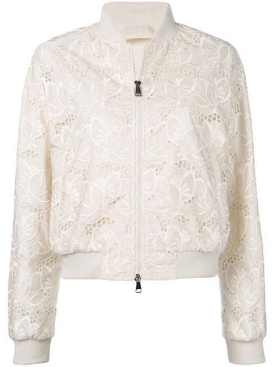 Moncler Tinote Bomber Jacket In Neutrals