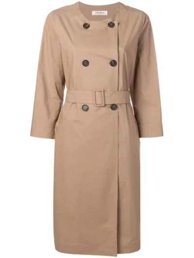 Max Mara Bird Trench Coat In Neutrals