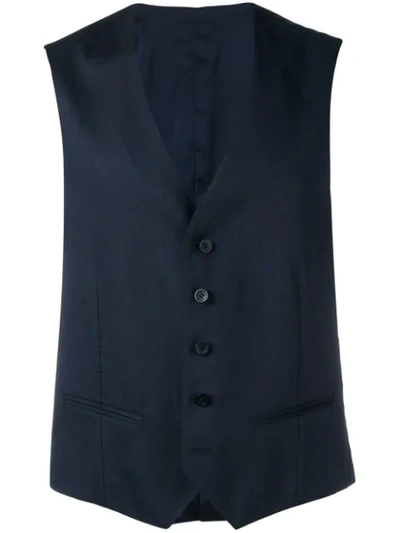 Tonello Tailored Waistcoat In Blue