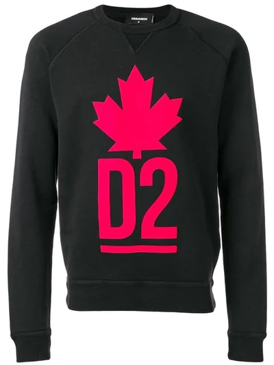 Dsquared2 Logo Print Sweatshirt In Black