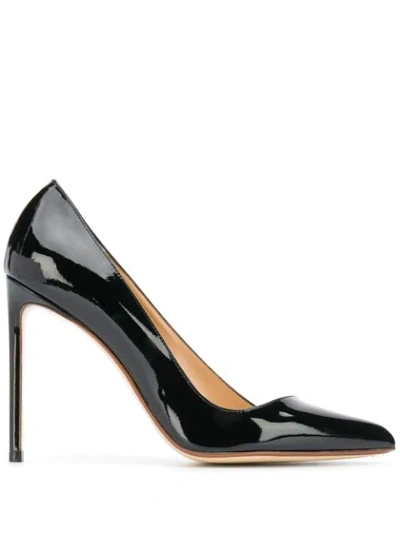 Francesco Russo Pointed Toe Pumps In Black