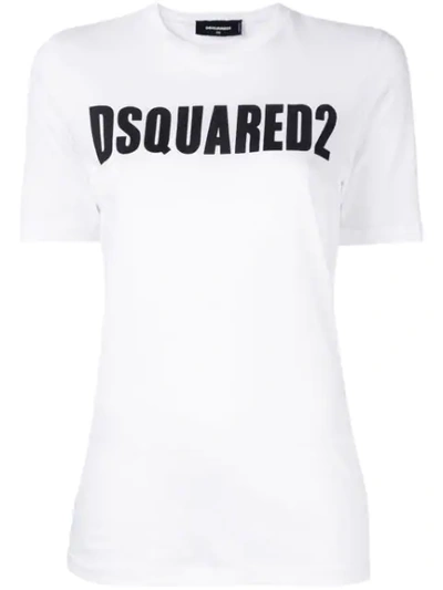 Dsquared2 Logo Print T In White