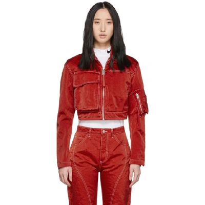 Alyx 1017  9sm Cropped Multi-pocket Jacket - Red In 033 Red