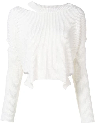 Pinko Cut-out Knitted Sweater - 白色 In White