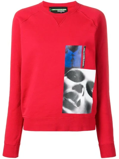 Dsquared2 X Mert & Marcus Printed Patch Sweatshirt In Red