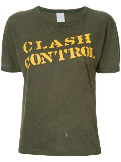Pre-owned Fake Alpha Vintage The Clash T-shirt In Green