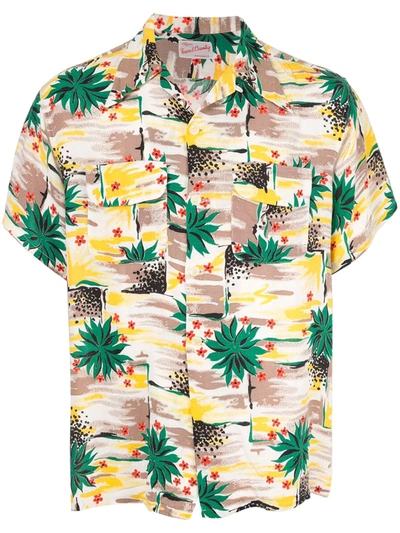 Pre-owned Fake Alpha Vintage 1950s  Hawaiian Print Shirt In Multicolour