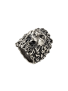 Gucci Ring With Lion Head In Silver-toned Metal