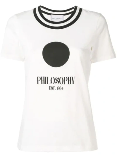 Philosophy Di Lorenzo Serafini Logo Print T In White