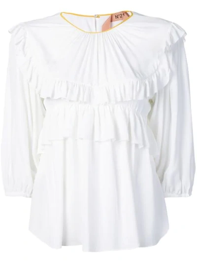 N°21 Frill-trim Blouse In White