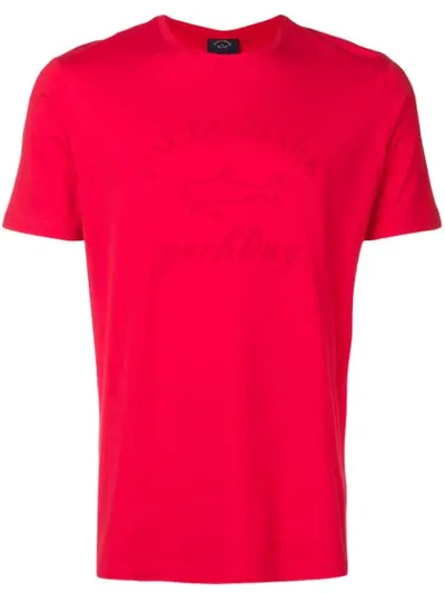 Paul & Shark Logo Print T-shirt In Red