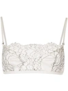 Dion Lee Trace Lace Bandeau Bra In White