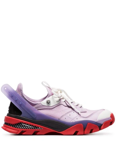 Calvin Klein 205w39nyc Lilac Carla Low-top Leather Sneakers In Purple