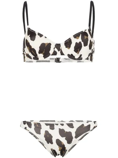 Solid & Striped Leopard Print Bikini
