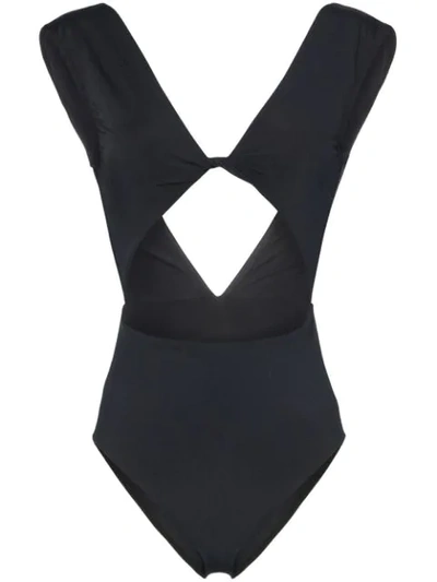 Beth Richards Twist One-piece Swimsuit In Black