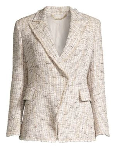 Elie Tahari Jezebel Button-front Tweed Jacket In Sawgrass