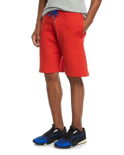 Kenzo Men's E Sport Cotton Sweat Shorts In Red