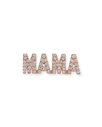 Ef Collection 14k Rose Gold Diamond Mama Stud Earring, Single