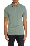 Lacoste Paris Regular Fit Stretch Polo In Herbus