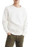 Madewell Garment Dyed Crewneck Sweatshirt In Pearl Ivory