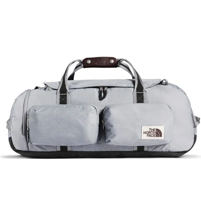 The North Face Berkeley Duffle Bag In Mid Grey Heather/black Heather