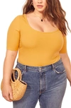 Reformation Delia Ribbed Top In Sunflower