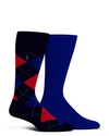 Polo Ralph Lauren Dress Socks - Pack Of 2 In Blue/red