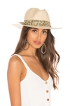 Ale By Alessandra Luca Hat In Tan. In Natural & Green Leopard