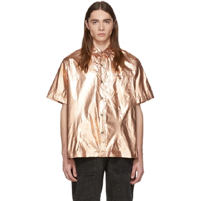Isabel Marant Shinny Foiled-cotton Shirt In 40rg Rosegd
